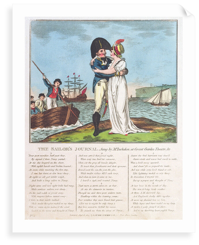 The Sailor's Journal. Sung by Mr Incledon at Covent Garden Theatre, &c by Robert Laurie & James Whittle