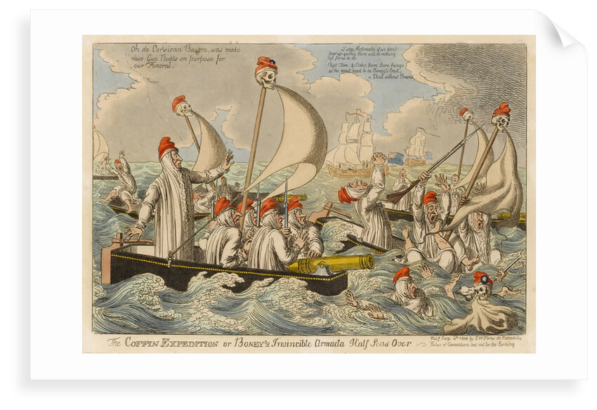 The Coffin Expedition or Boney's Invincible Armada Half Seas Over by S.W. Fores