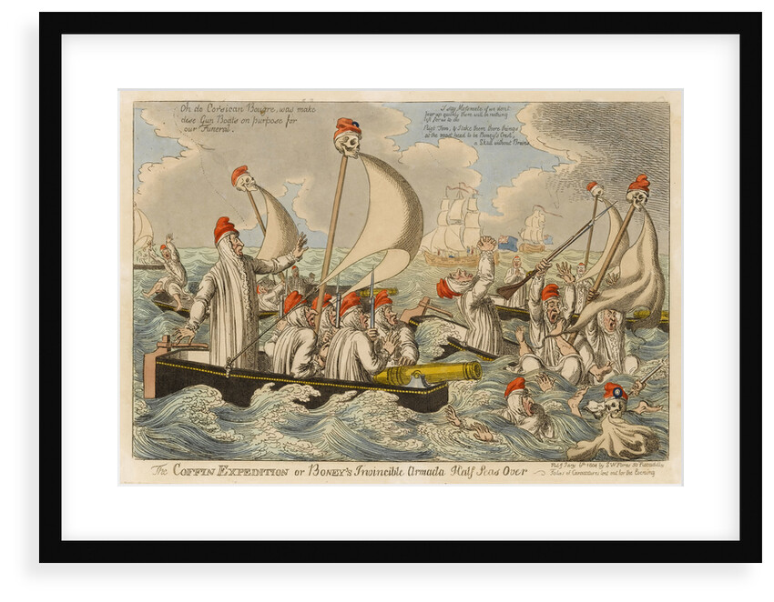 The Coffin Expedition or Boney's Invincible Armada Half Seas Over by S.W. Fores