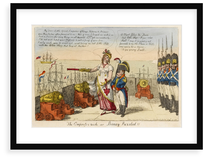 'The Empress's wish or Boney Puzzled!! by Isaac Cruikshank