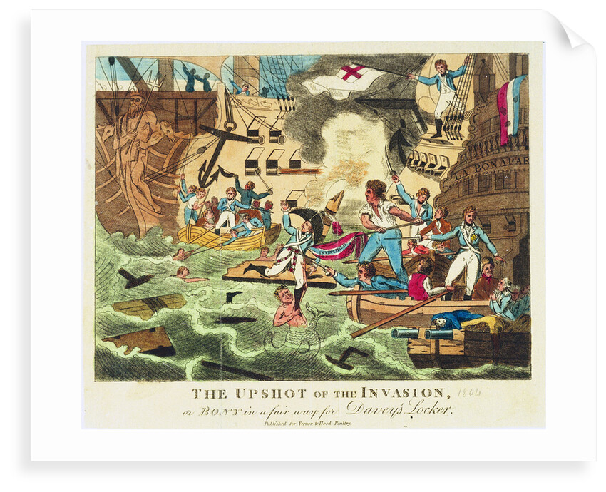 The Upshot of the Invasion, or Bony in a fair way for Davey's Locker by British School
