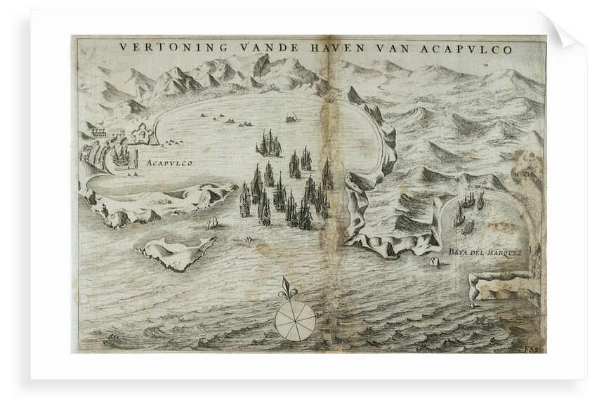 View of the port of Acapulco by J. Pietersz