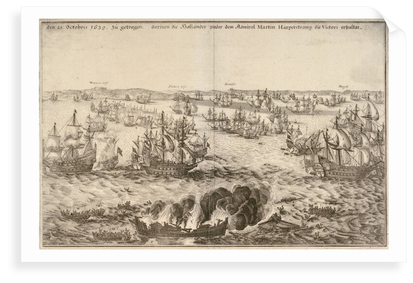 Victory of the Dutch under Admiral Martin Harperstromp, 21 October 1639 by Unknown