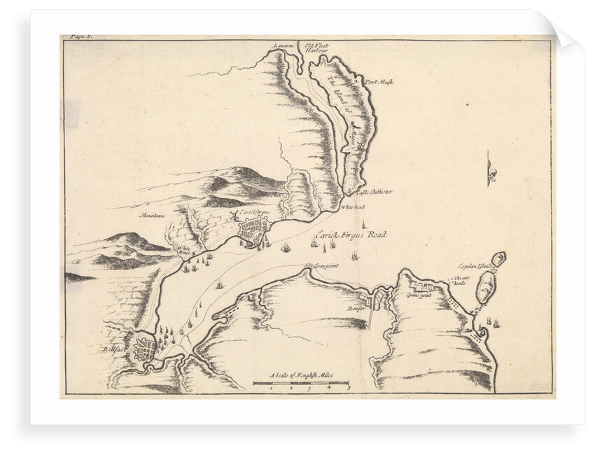 Map of Carrickfergus, 28 August 1689 by unknown