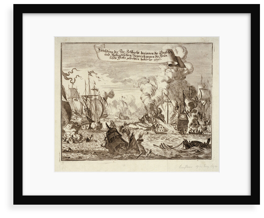 Battle of the English and Dutch fleet against the French fleet, 1692 by unknown