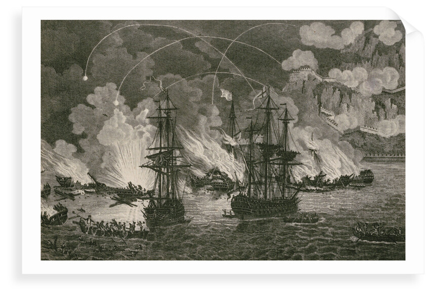 Sir Cloudesley Shovell's victory, 13 August 1704 by unknown