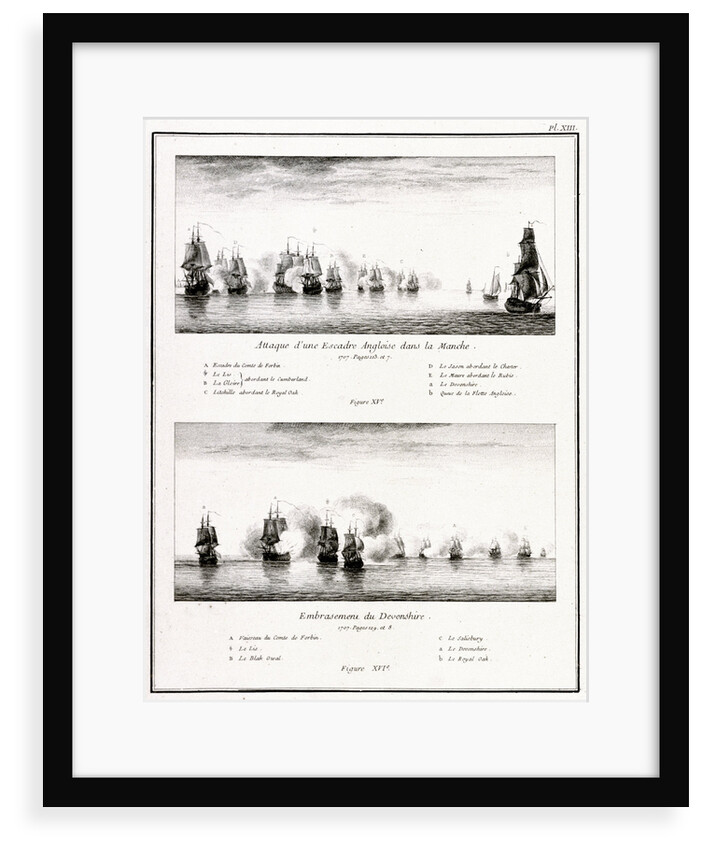 Attack of the English fleet in the Channel, 1717 by unknown
