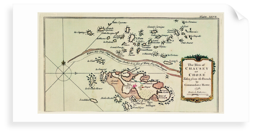 The Isles of Chausey or Choze Taken from the French by Commodore Howe, 1756 by T. Jeffreys