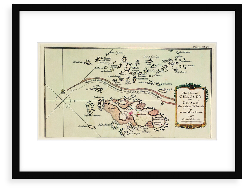 The Isles of Chausey or Choze Taken from the French by Commodore Howe, 1756 by T. Jeffreys