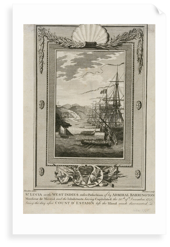 St Lucia in the West Indies, December 1778 by Hamilton