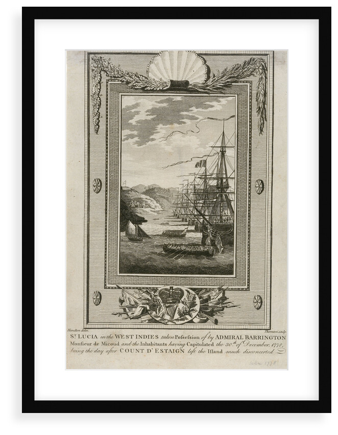 St Lucia in the West Indies, December 1778 by Hamilton