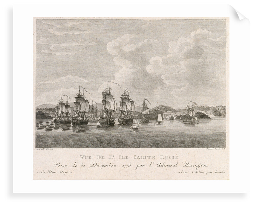 Plan of St Lucia in the West Indies, December 1778 by Antoine Suntache
