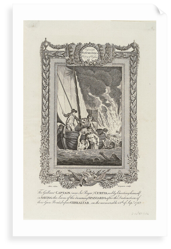 Captain Sir Roger Curtis the battle at Gibraltar, 13 September 1782 by Metz