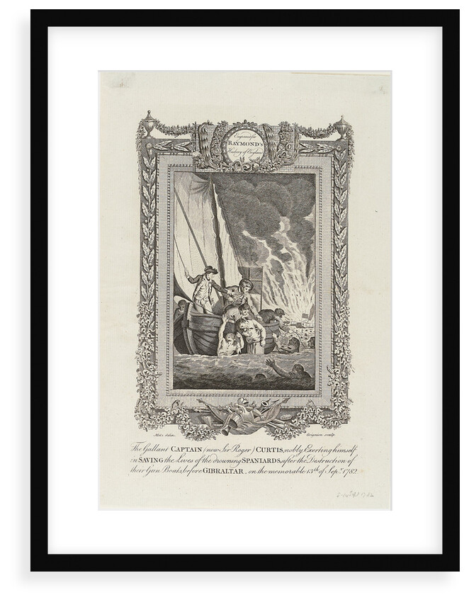 Captain Sir Roger Curtis the battle at Gibraltar, 13 September 1782 by Metz