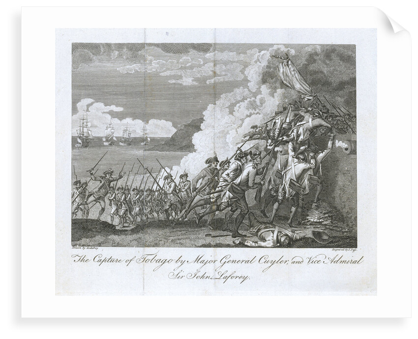The capture of Tobago by Major General Cuyler, and Vice Admiral Sir John Laforey by Godefroy