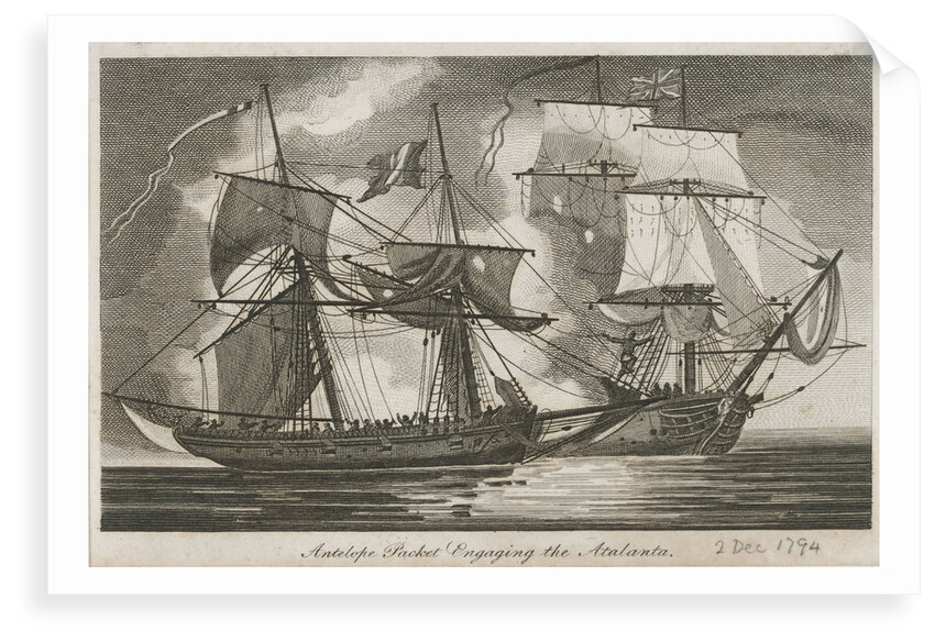 The 'Antelope Packet' engaging the 'Atalanta' by unknown