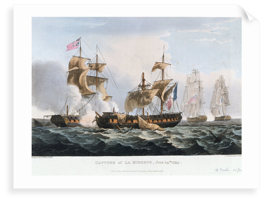 Capture of 'La Minerve' off Toulon, 24 June 1795 by Thomas Whitcombe