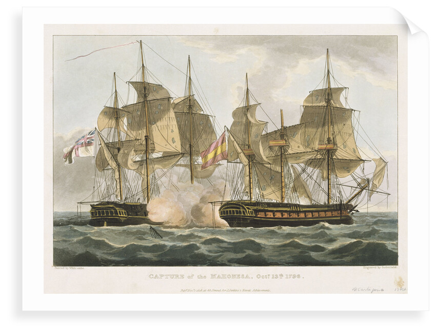 Capture of the 'Mahonesa', 13 October 1796 by Thomas Whitcombe