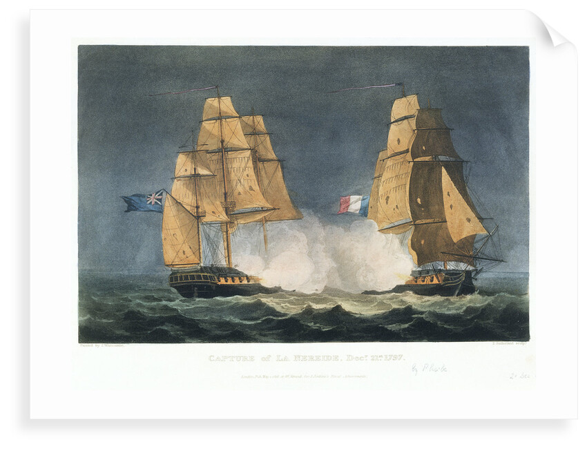 Capture of 'La Nereide', 21 December 1797 by Thomas Whitcombe