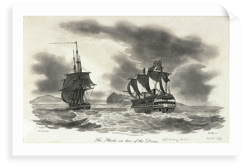 The 'Hoche' in tow of the 'Doris' by Nicholas Pocock