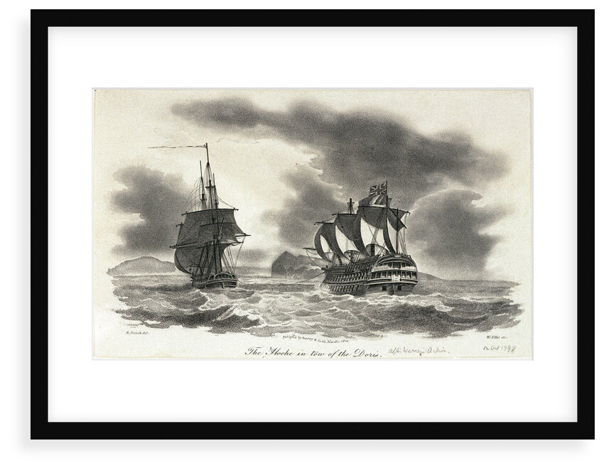 The 'Hoche' in tow of the 'Doris' by Nicholas Pocock