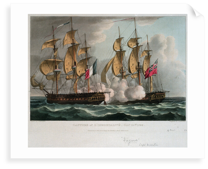 Capture of 'L' Immortalite' 20 October 1798 by Thomas Whitcombe