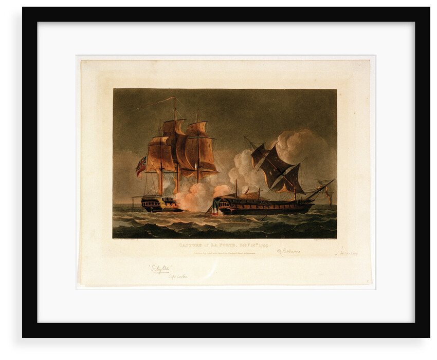 Capture of 'La Forte', 28 February 1799 by Thomas Whitcombe