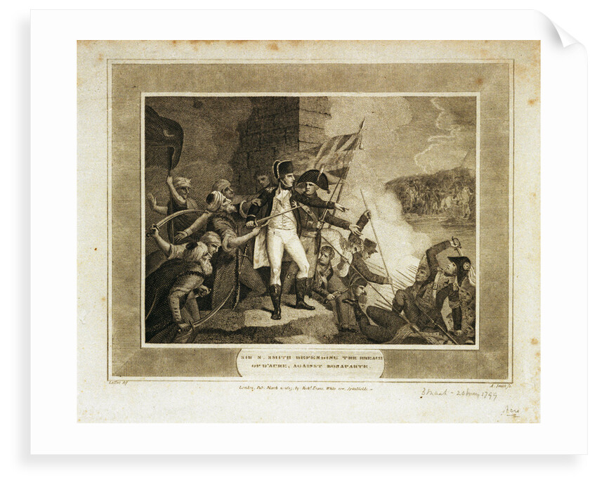 Sir S. Smith defending the breach of d' Acre against Bonaparte by Laffert