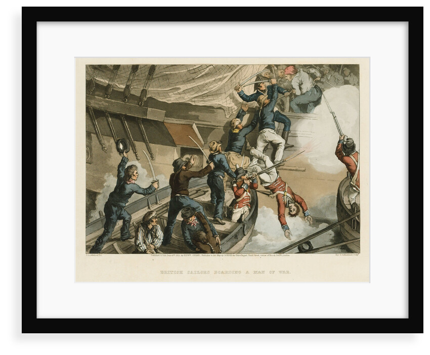 British sailors boarding a man-of-war by John Augustus Atkinson