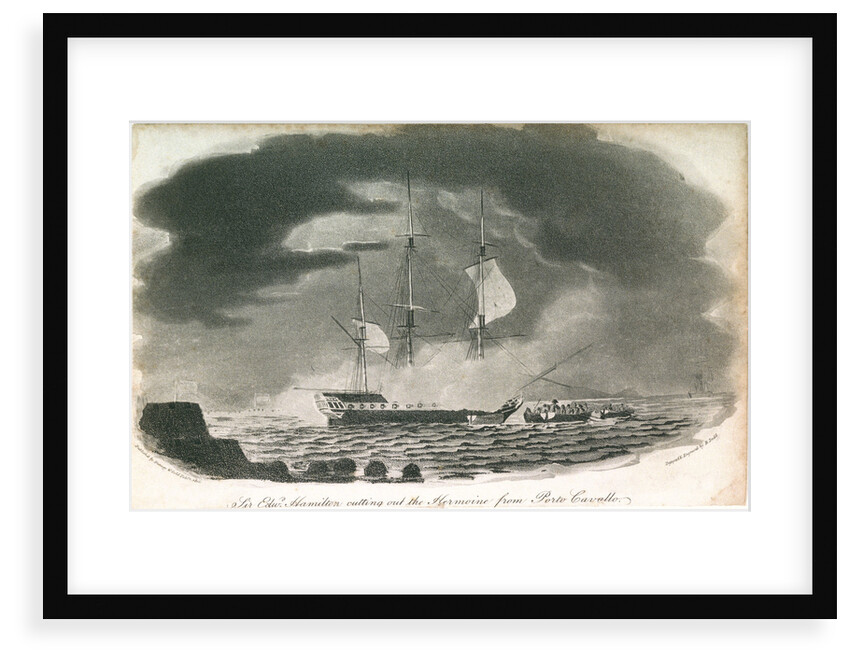 Sir Edwd Hamilton cutting out the Hermione from Porto Cavallo by Robert Dodd