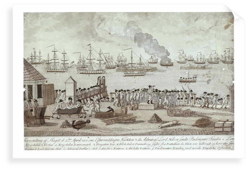 The Battle of Copenhagen, 2 April 1801 by unknown