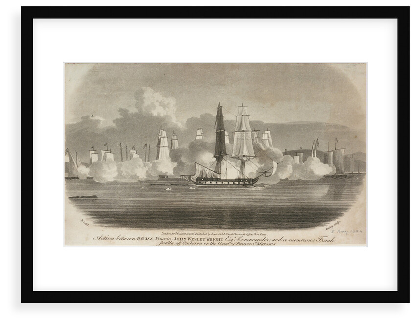 The Battle of Quiberon on the coast of France, 7 May 1804 by R. S.