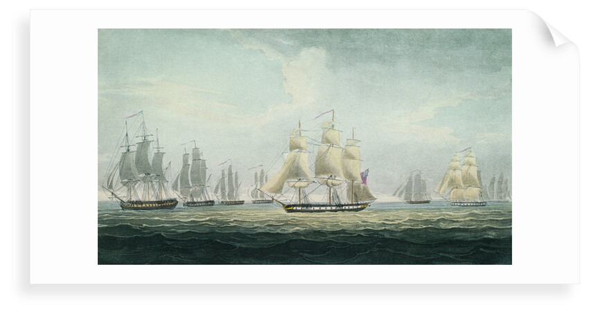 Sir Graham Moore's action, 5 October 1804 by Thomas Whitcombe