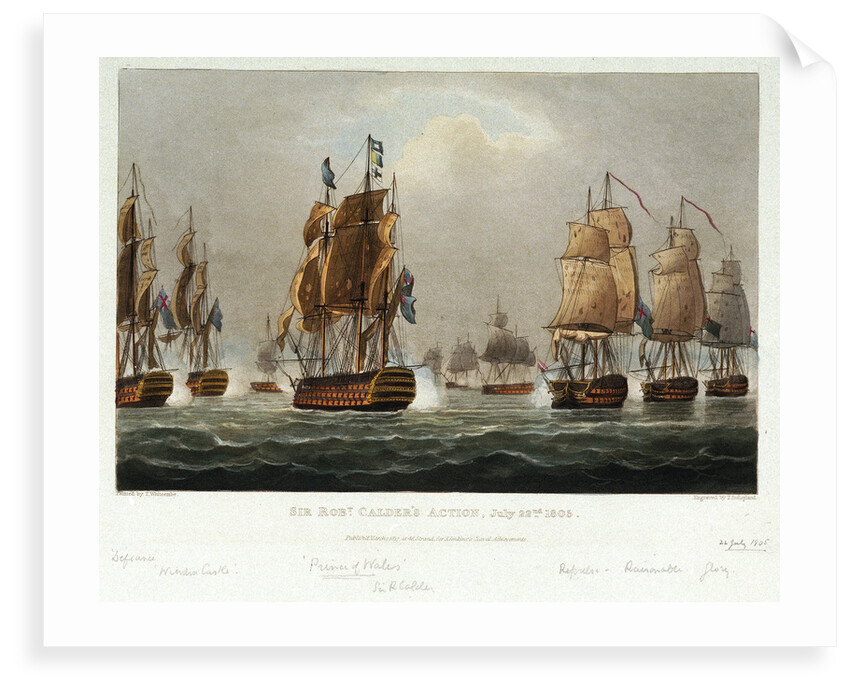 Sir Robert Calder's Action, 22 July 1805 by Thomas Whitcombe