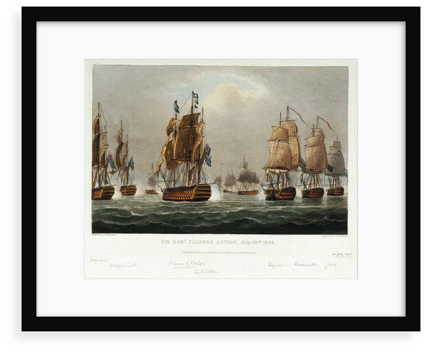 Sir Robert Calder's Action, 22 July 1805 by Thomas Whitcombe