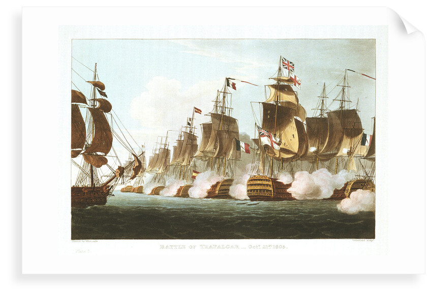 The Battle of Trafalgar, 21 October 1805 by Thomas Whitcombe