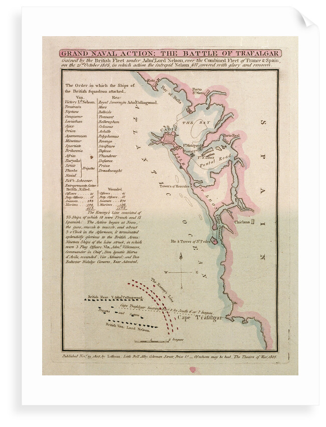 The Battle of Trafalgar, 21 October 1805 by Luffman
