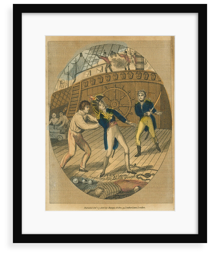 Ld. Nelson receiving his Death Wound by Stampa & Son