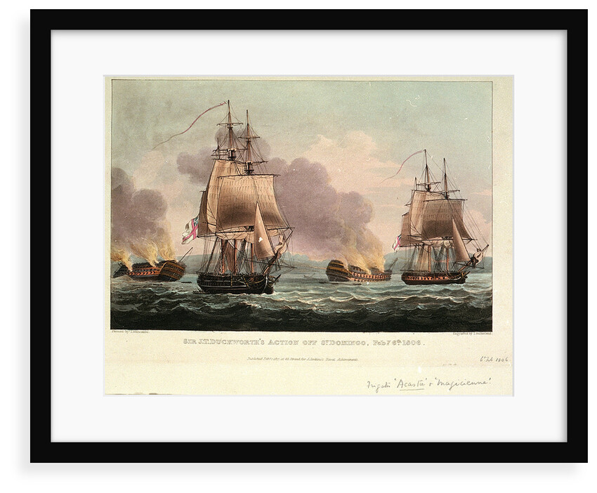 Sir J. T. Duckworth's Action off St. Domingo, 6 February 1806 by Thomas Whitcombe