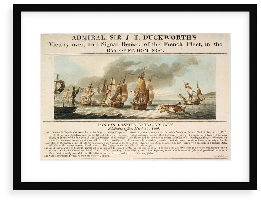 The 'San Ildefonso' captured by HMS 'Defence' by J. Clark