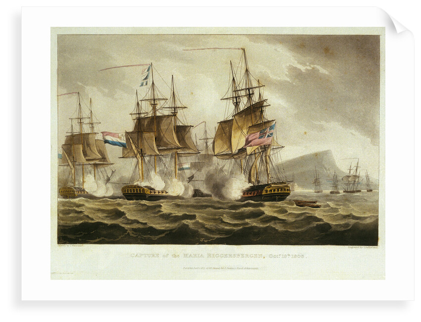 Capture of the Maria Riggersbergen, 18 October 1806 by Thomas Whitcombe