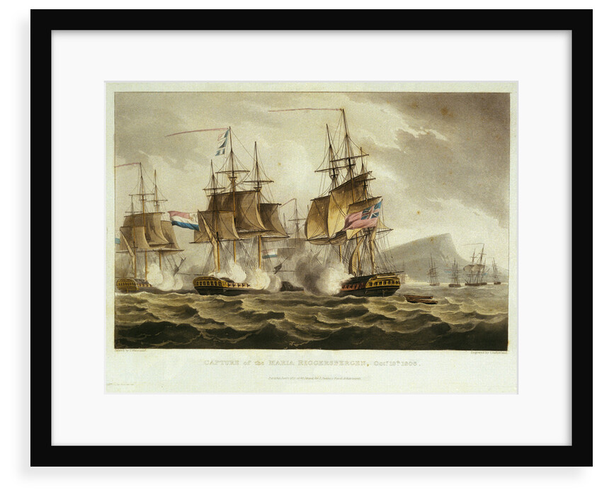 Capture of the Maria Riggersbergen, 18 October 1806 by Thomas Whitcombe