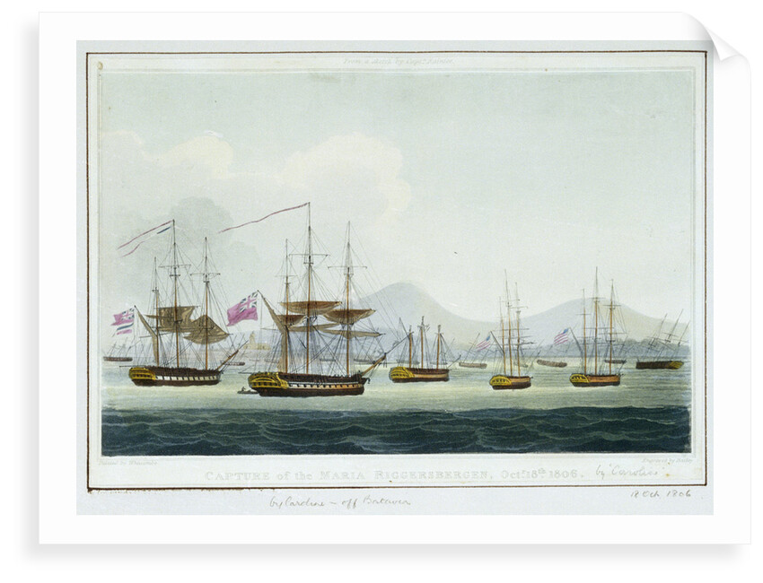 Capture of the 'Maria Riggersbergen', 18 October 1806 by Thomas Whitcombe