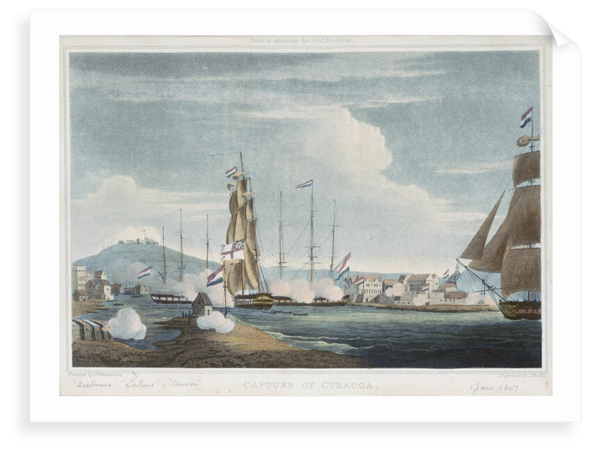 The capture of Curacao, 1807 by Thomas Whitcombe