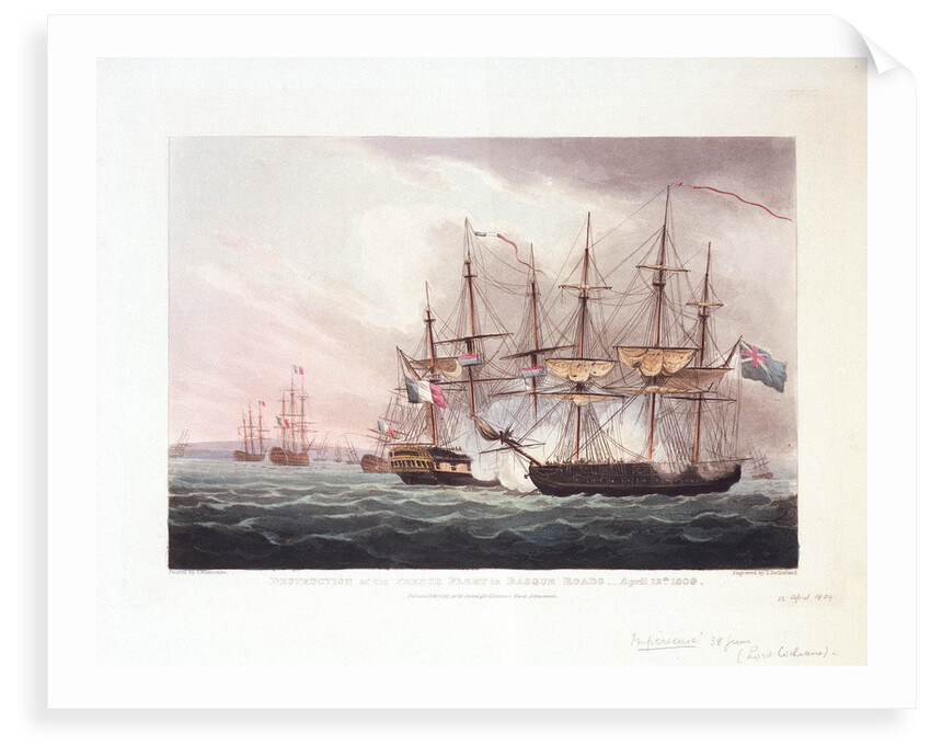 Destruction of the French fleet in Basque Roads, 12 April 1809 by Thomas Whitcombe