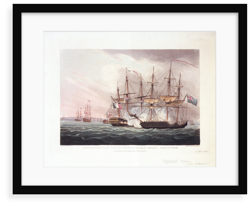Destruction of the French fleet in Basque Roads, 12 April 1809 by Thomas Whitcombe
