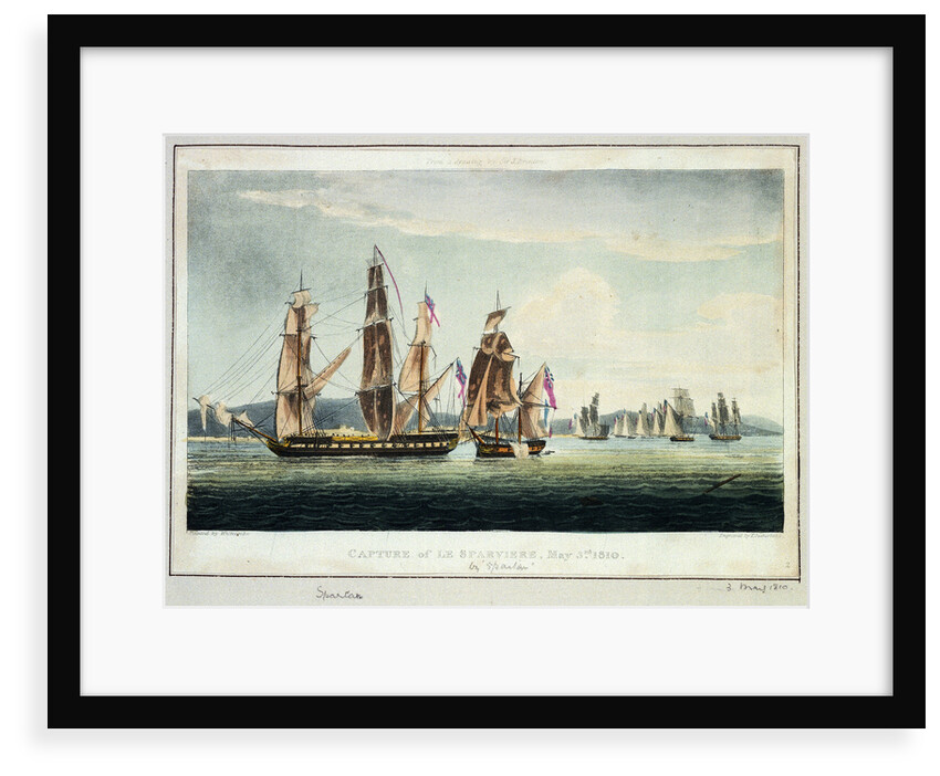 Capture of 'Le Sparviere' 3 May 1810 by Jahleel Brenton
