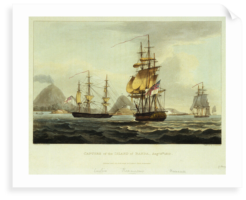 Capture of the Island of Banda, 9 August 1810 by Thomas Whitcombe