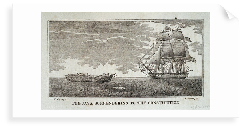 The 'Java' surrendering to the 'Constitution', 29 December 1812 by Michaele Felice Corne
