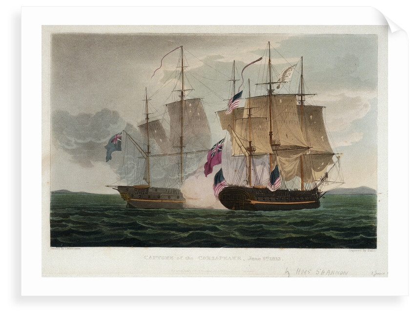 Capture of the 'Chesapeake', 1 June 1813 by Thomas Whitcombe